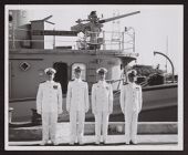 Officers aboard USS Mosopelea (ATF-158)